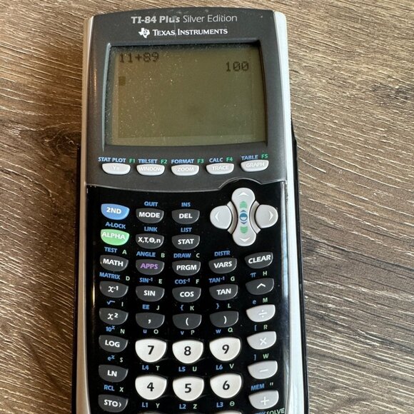 Texas Instruments TI-84 Plus Silver Edition Gray Graphing Calculator with Cover. - Picture 2 of 6